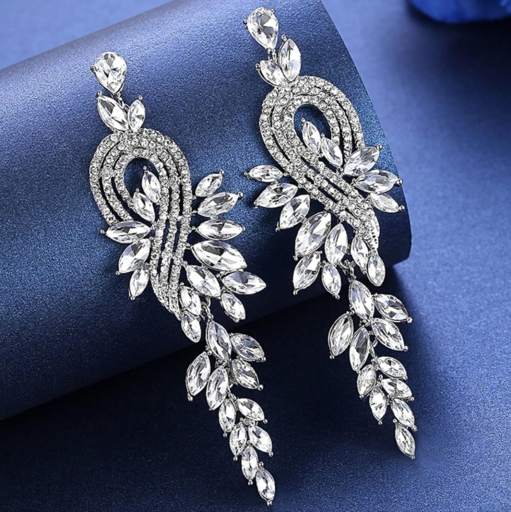 Crystal fashion earrings.